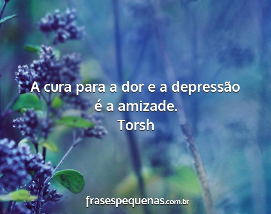 Torsh - A cura para a dor e a depressão é a amizade....