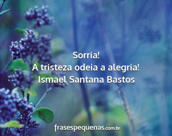 Ismael Santana Bastos - Sorria! A tristeza odeia a alegria!...