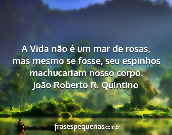 João Roberto R. Quintino - A Vida não é um mar de rosas, mas mesmo se...