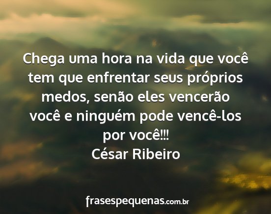 César Ribeiro - Chega uma hora na vida que você tem que...