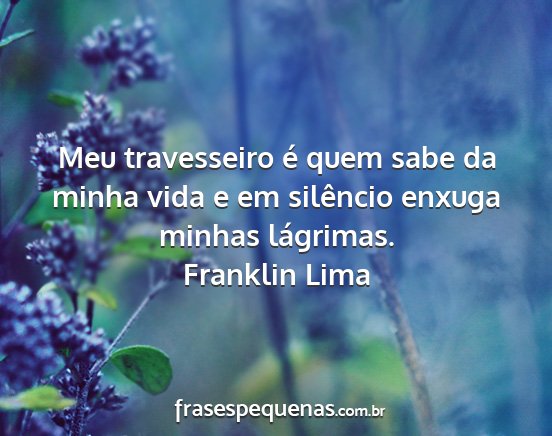 Franklin Lima - Meu travesseiro é quem sabe da minha vida e em...