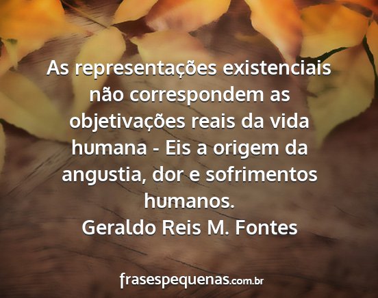 Geraldo Reis M. Fontes - As representações existenciais não...