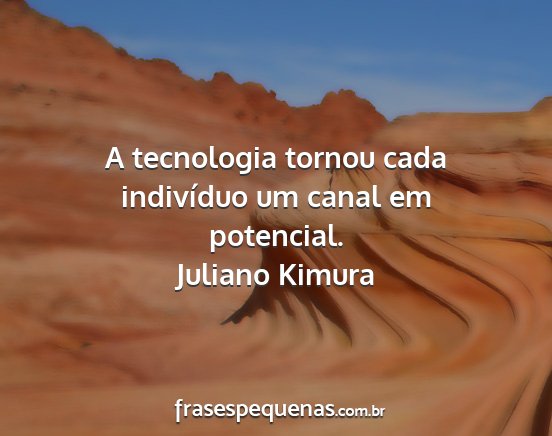 Juliano Kimura - A tecnologia tornou cada indivíduo um canal em...