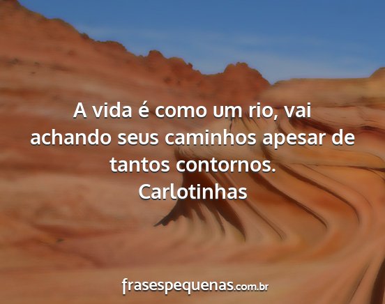 Carlotinhas - A vida é como um rio, vai achando seus caminhos...