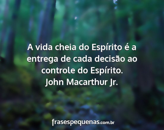 John Macarthur Jr. - A vida cheia do Espírito é a entrega de cada...