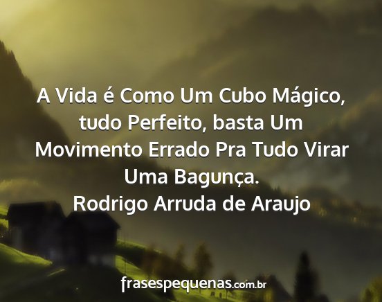 Rodrigo Arruda de Araujo - A Vida é Como Um Cubo Mágico, tudo Perfeito,...