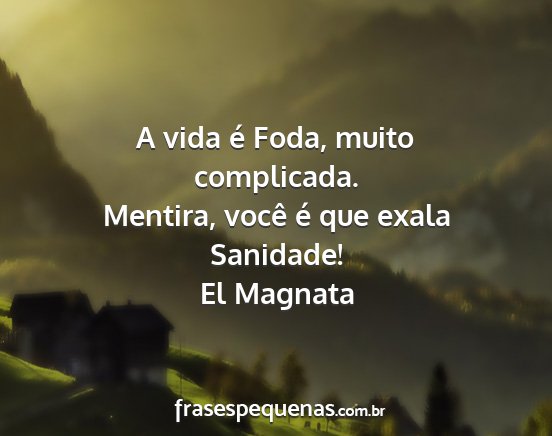 El Magnata - A vida é Foda, muito complicada. Mentira, você...