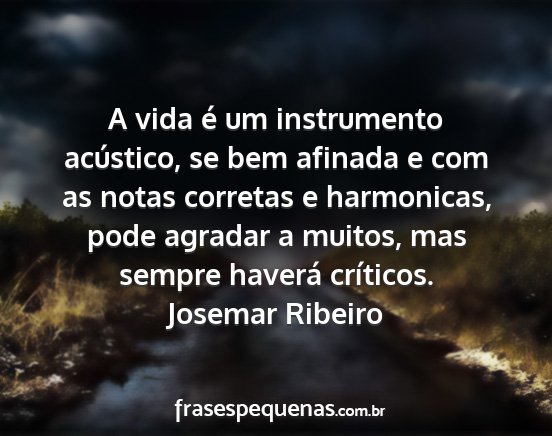 Josemar Ribeiro - A vida é um instrumento acústico, se bem...