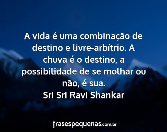 Sri Sri Ravi Shankar - A vida é uma combinação de destino e...