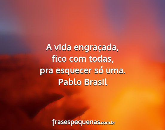 Pablo Brasil - A vida engraçada, fico com todas, pra esquecer...