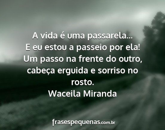 Waceila Miranda - A vida é uma passarela... E eu estou a passeio...