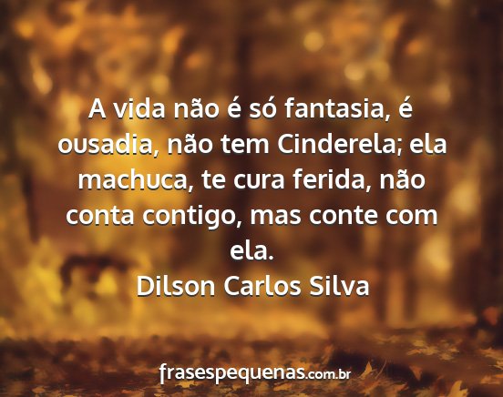 Dilson Carlos Silva - A vida não é só fantasia, é ousadia, não tem...