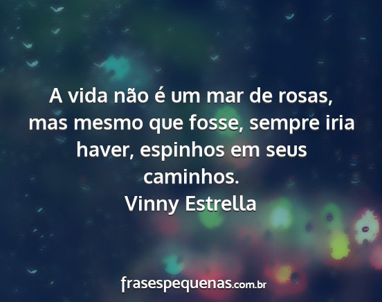 Vinny Estrella - A vida não é um mar de rosas, mas mesmo que...