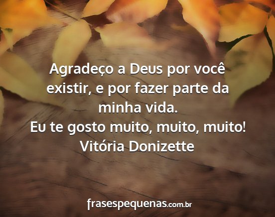 Vitória Donizette - Agradeço a Deus por você existir, e por fazer...