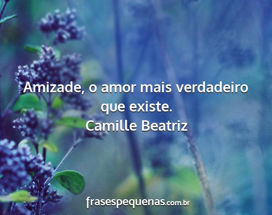 Camille Beatriz - Amizade, o amor mais verdadeiro que existe....