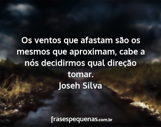 Joseh Silva - Os ventos que afastam são os mesmos que...