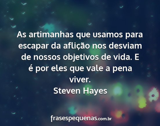 Steven Hayes - As artimanhas que usamos para escapar da...