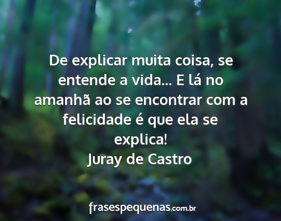 Juray de Castro - De explicar muita coisa, se entende a vida... E...