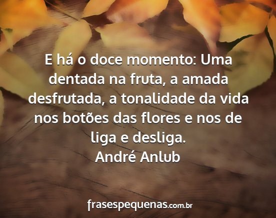 André Anlub - E há o doce momento: Uma dentada na fruta, a...