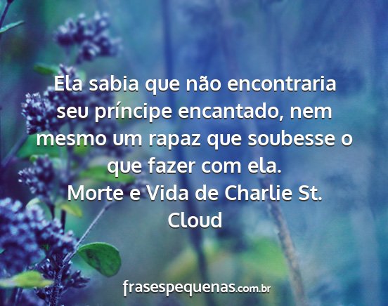 Morte e Vida de Charlie St. Cloud - Ela sabia que não encontraria seu príncipe...