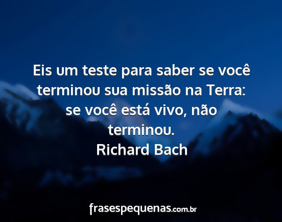 Richard Bach - Eis um teste para saber se você terminou sua...