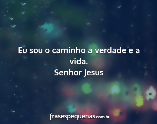 Senhor Jesus - Eu sou o caminho a verdade e a vida....