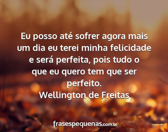 Wellington de Freitas - Eu posso até sofrer agora mais um dia eu terei...