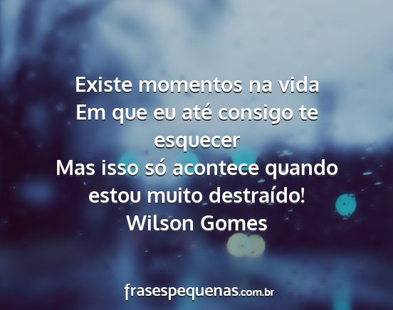 Wilson Gomes - Existe momentos na vida Em que eu até consigo te...