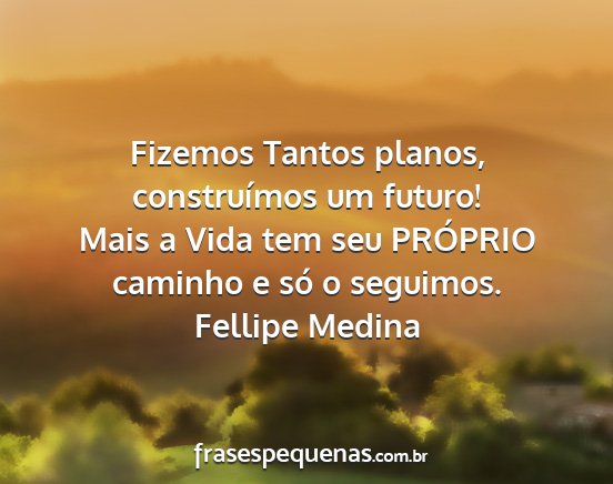 Fellipe Medina - Fizemos Tantos planos, construímos um futuro!...