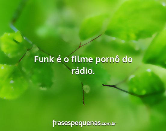 Funk é o filme pornô do rádio....