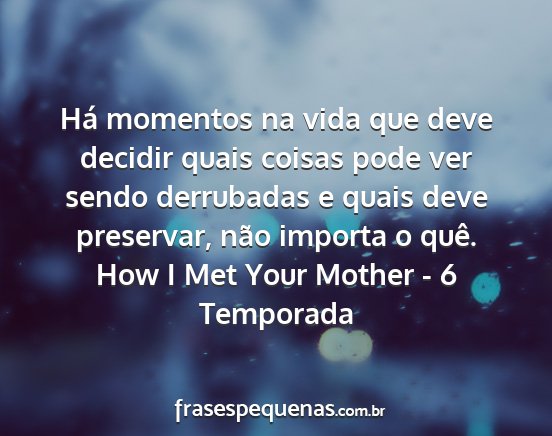 How I Met Your Mother - 6 Temporada - Há momentos na vida que deve decidir quais...
