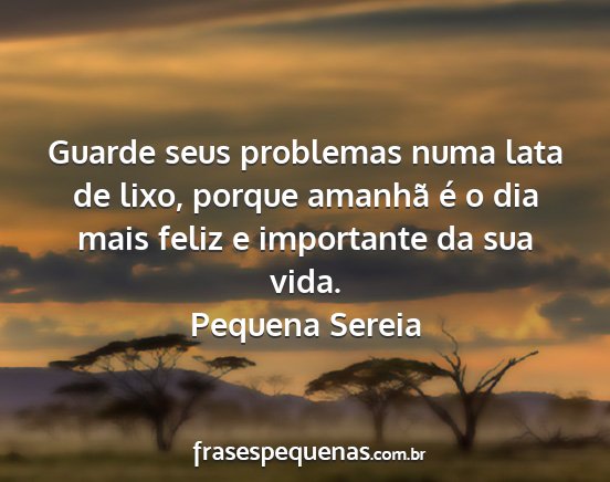 Pequena Sereia - Guarde seus problemas numa lata de lixo, porque...