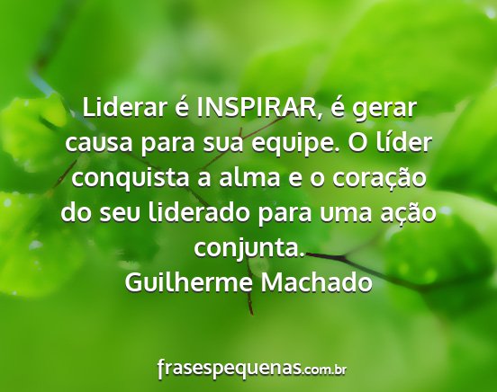 Guilherme Machado - Liderar é INSPIRAR, é gerar causa para sua...