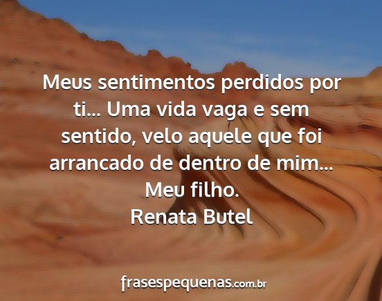 Renata Butel - Meus sentimentos perdidos por ti... Uma vida vaga...