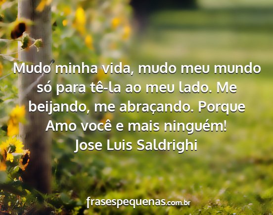 Jose Luis Saldrighi - Mudo minha vida, mudo meu mundo só para tê-la...