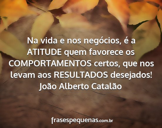 João Alberto Catalão - Na vida e nos negócios, é a ATITUDE quem...