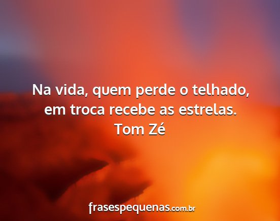 Tom Zé - Na vida, quem perde o telhado, em troca recebe as...