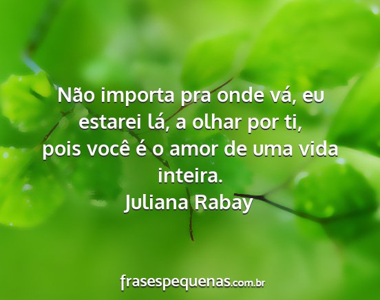 Juliana Rabay - Não importa pra onde vá, eu estarei lá, a...