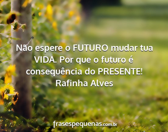 Rafinha Alves - Não espere o FUTURO mudar tua VIDA. Por que o...