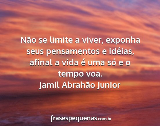 Jamil Abrahão Junior - Não se limite a viver, exponha seus pensamentos...