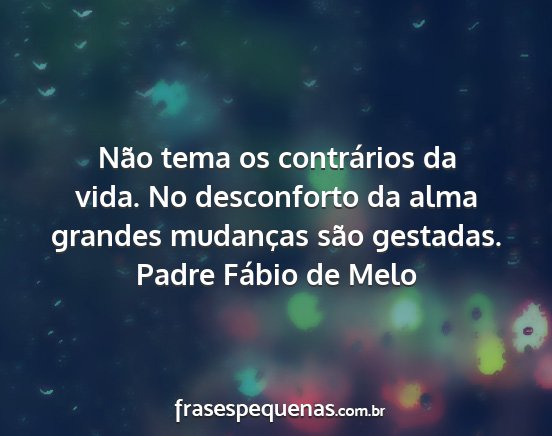 Padre Fábio de Melo - Não tema os contrários da vida. No desconforto...