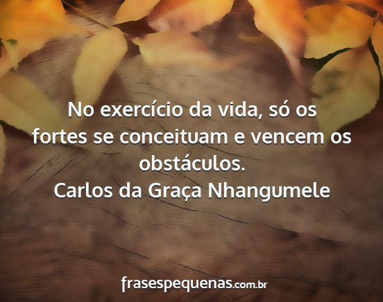 Carlos da Graça Nhangumele - No exercício da vida, só os fortes se...