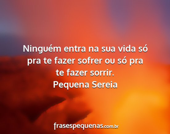 Pequena Sereia - Ninguém entra na sua vida só pra te fazer...