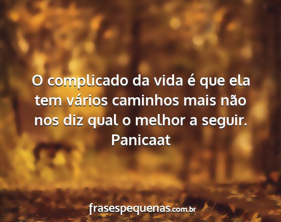 Panicaat - O complicado da vida é que ela tem vários...