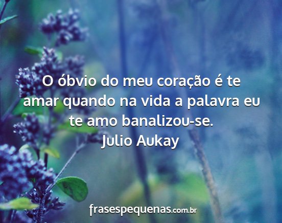 Julio Aukay - O óbvio do meu coração é te amar quando na...