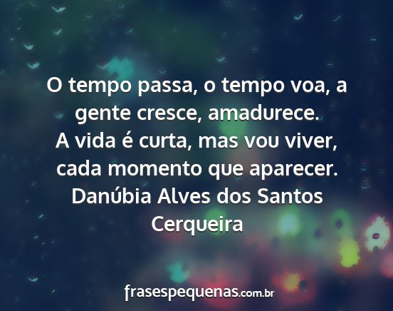 Danúbia Alves dos Santos Cerqueira - O tempo passa, o tempo voa, a gente cresce,...