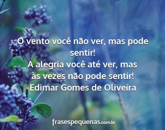 Edimar Gomes de Oliveira - O vento você não ver, mas pode sentir! A...
