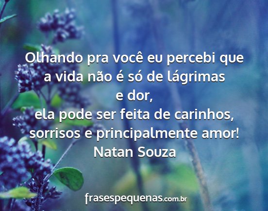 Natan Souza - Olhando pra você eu percebi que a vida não é...