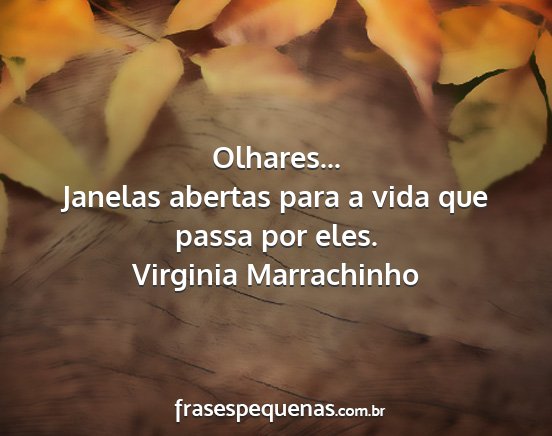 Virginia Marrachinho - Olhares... Janelas abertas para a vida que passa...