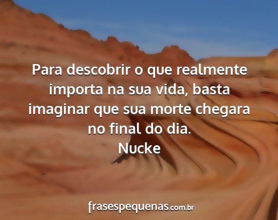 Nucke - Para descobrir o que realmente importa na sua...